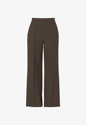 Pieces, PCBOZZY STRIPED WIDE-LEG TROUSERS - Pantalon classique - hot fudge