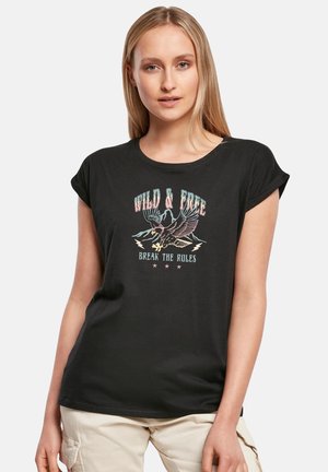 CLASSIC ROLL UP D-WILFREE - Print T-shirt - black