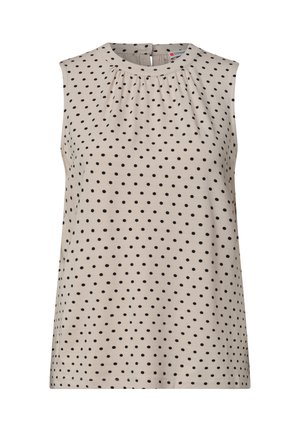 Street One, TOP MIT RUNDHALS UND GRAFIKPRINT - Bluse - clay sand