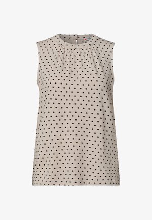 Street One, TOP MIT RUNDHALS UND GRAFIKPRINT - Blouse - clay sand