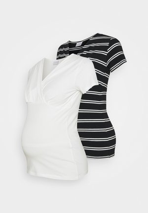 NURSING 2 PACK - Triko s potiskem - snow white/black