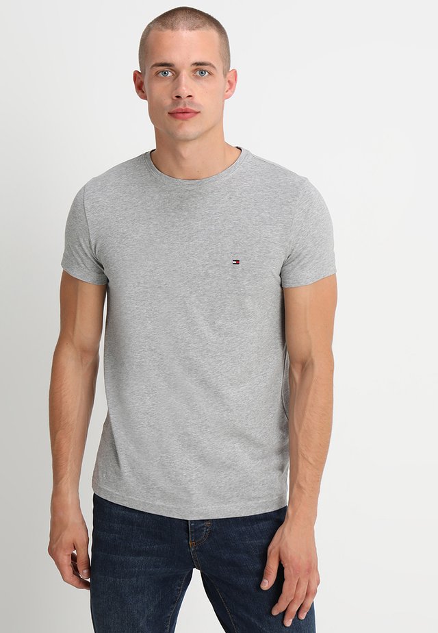 NEW STRETCH TEE C-NECK - Basic T-shirt - cloud heather