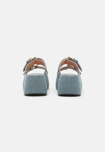 MOSCHINO MULTIBUCKLES  - Mules à talons - blu