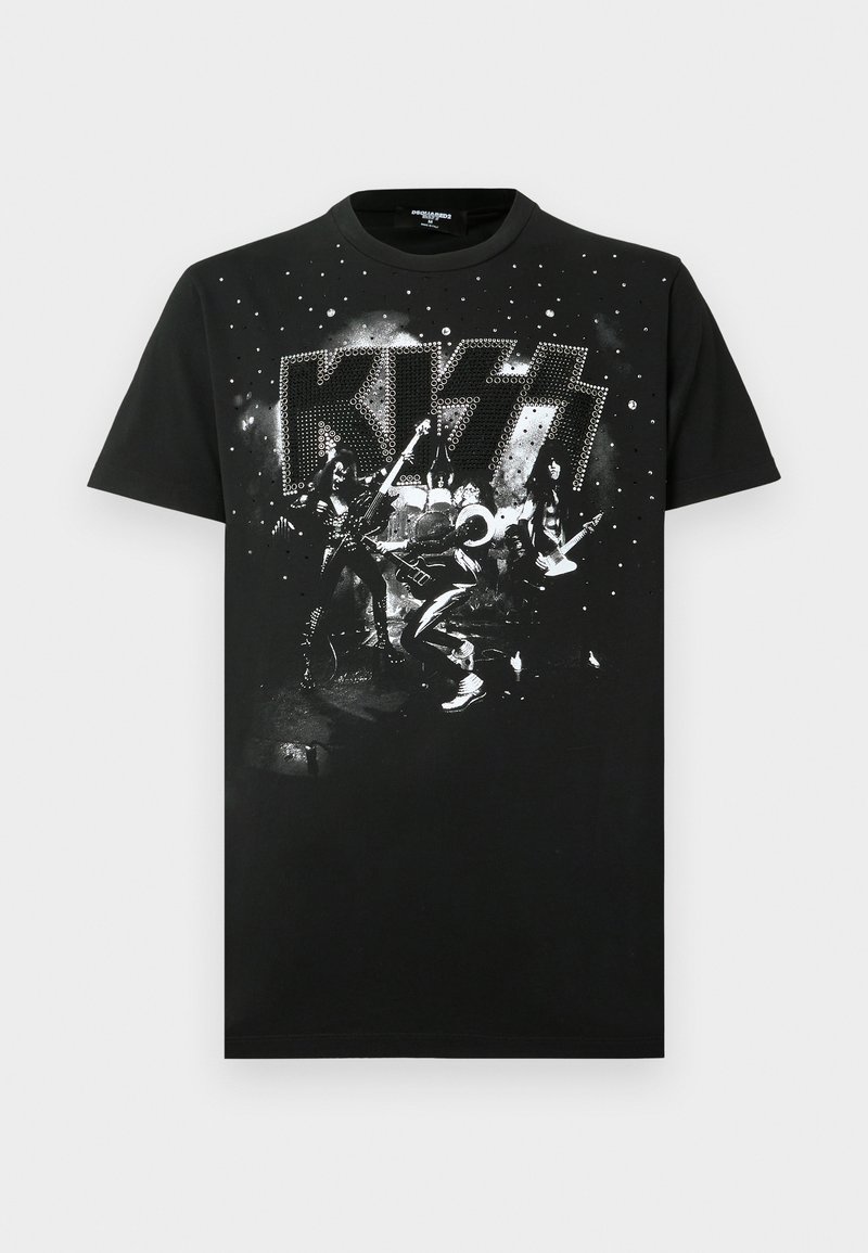 Dsquared2 T-shirt print zwart