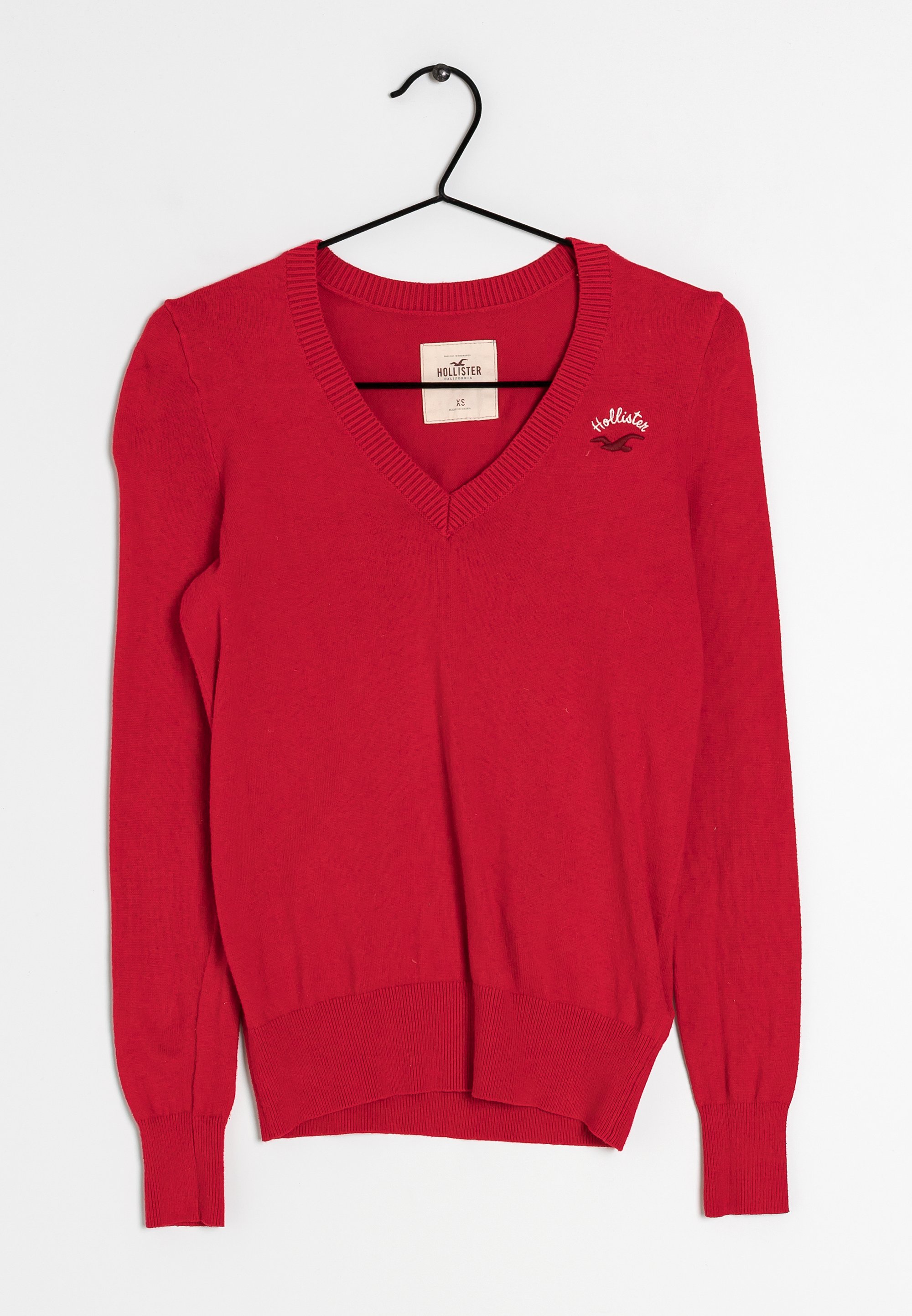 Hollister Strickpullover red/rot (Pre-owned)
