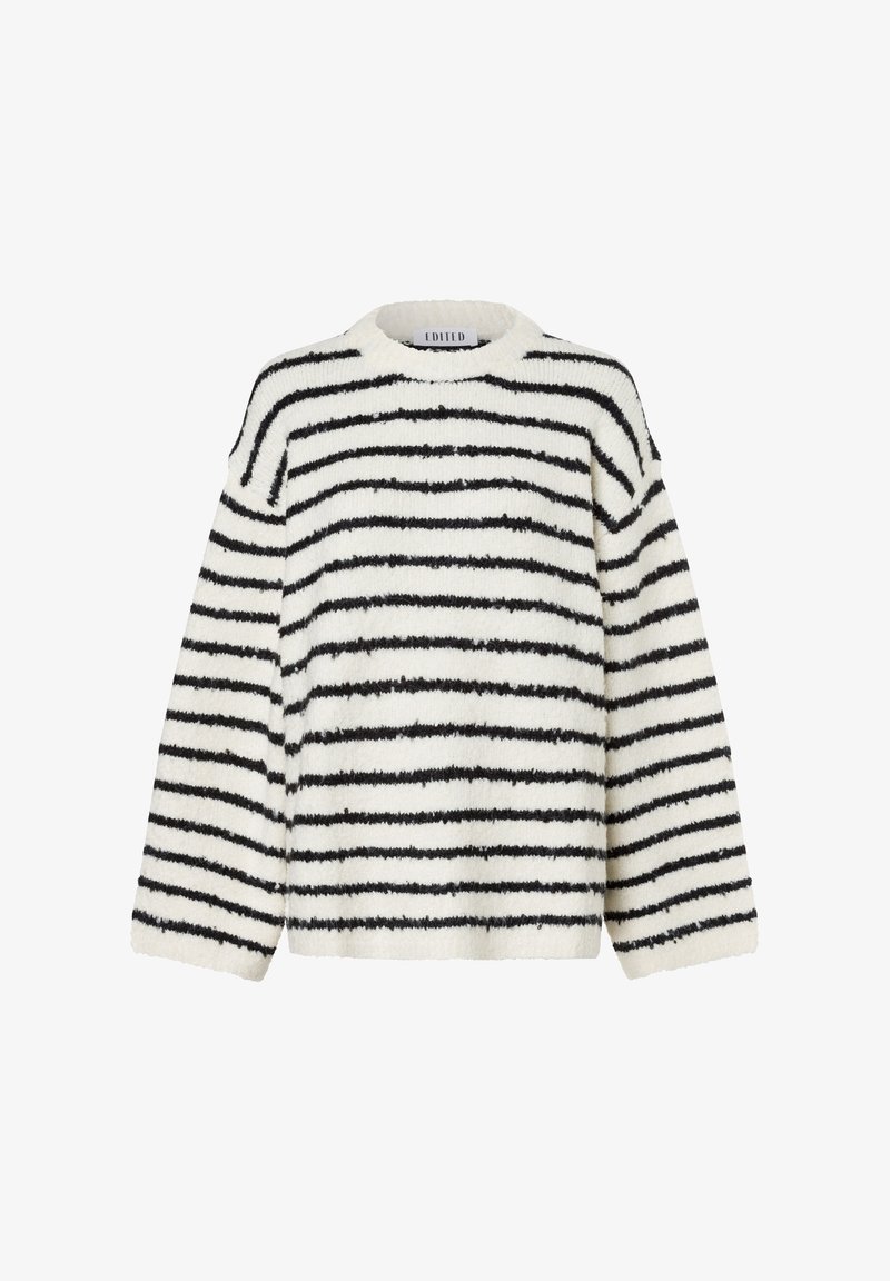 EDITED HARRIET - Strickpullover - weiß schwarz