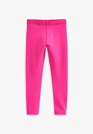 Fuchsia Leggings aus dehnbarem Baumwollmaterial, mit einem schlichten Design, Slim-Fit-Schnitt und elastischem Bund, sowie einer glatten, gleichmäßigen Textur.