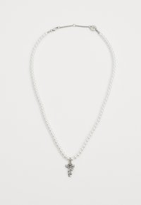 CROSS & ROSE THORN CUSTOM-CAST MINI CRUCIFIX NECKLACE - Collana - silver-coloured