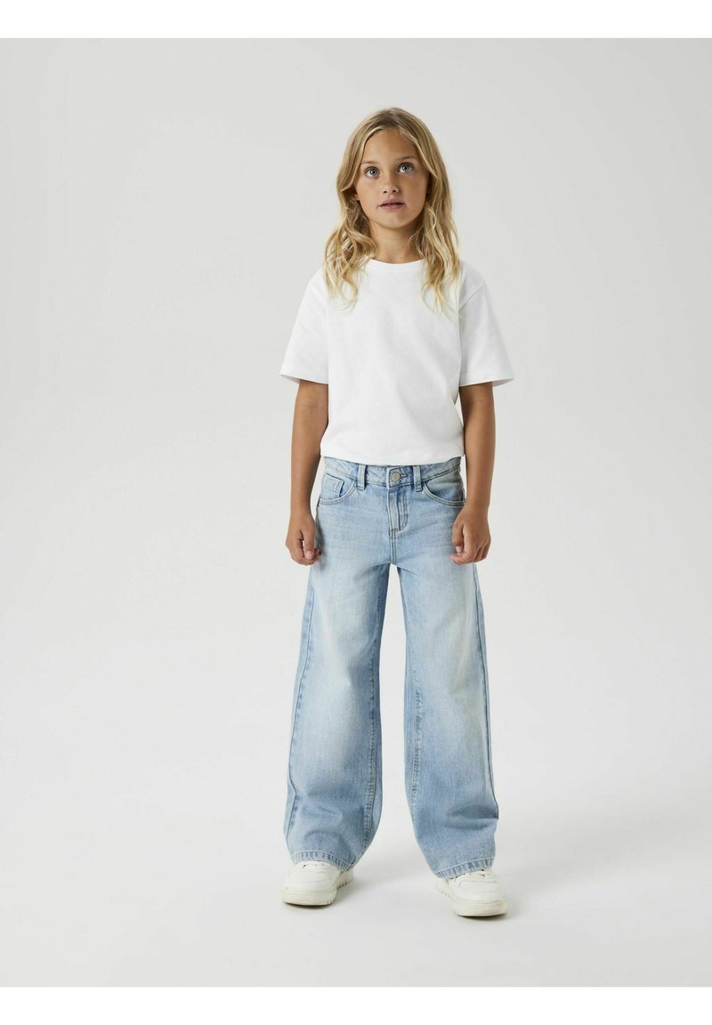 Name it NKFROSE WIDE - Laisvo kirpimo džinsai - light blue bleached denim
