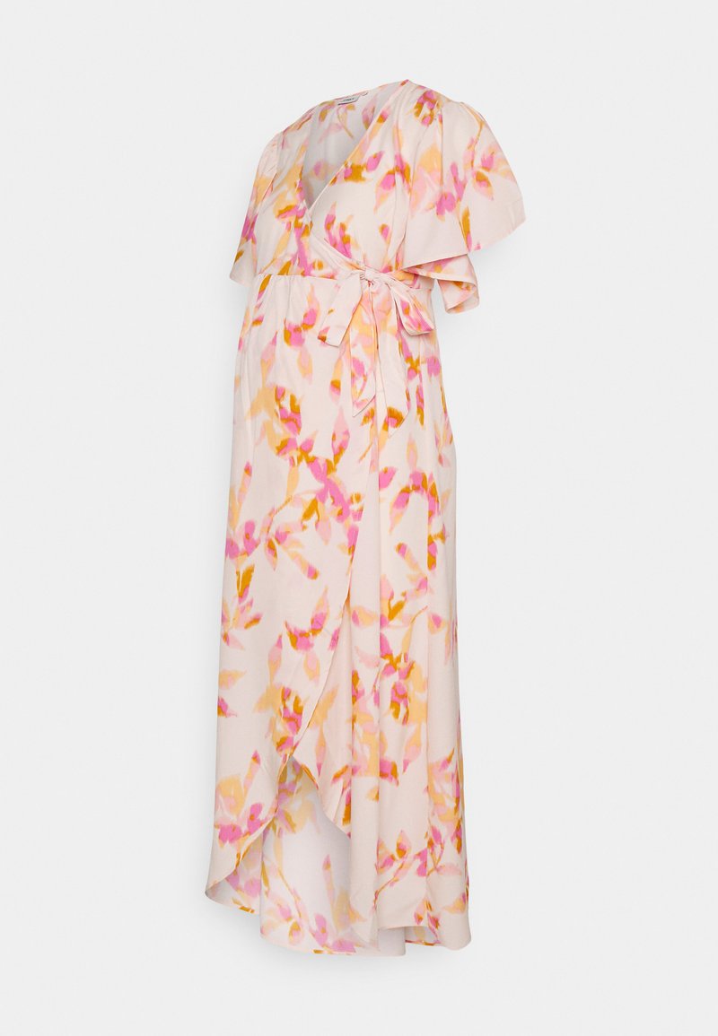 ONLY MATERNITY OLMELEANOR LIFE WRAP ANKLE DRESS - Vestido de dia - silver peony