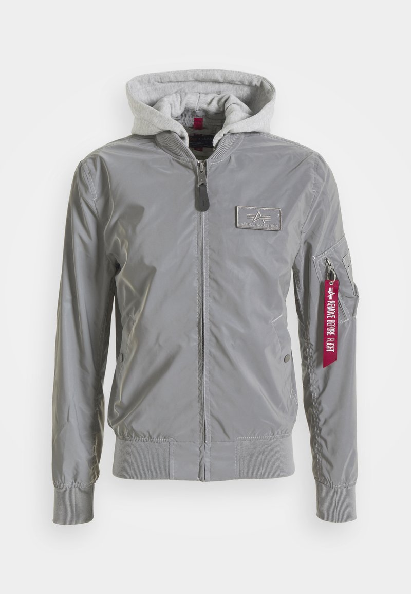 Alpha Reflective Jacket Alpha Industries HOOD REFLECTIVE - Bomber Jacket - silver/silver ...