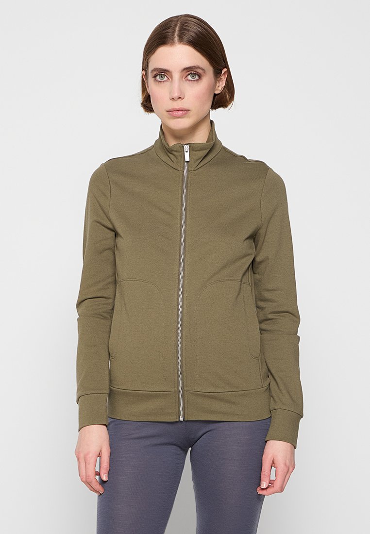 Icebreaker Sweater met rits kaki