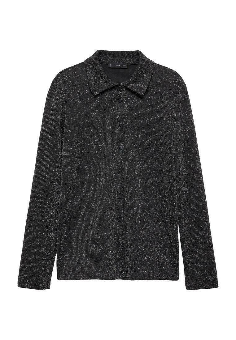 Mango Overhemdblouse grijs Mango Overhemdblouse grijs
