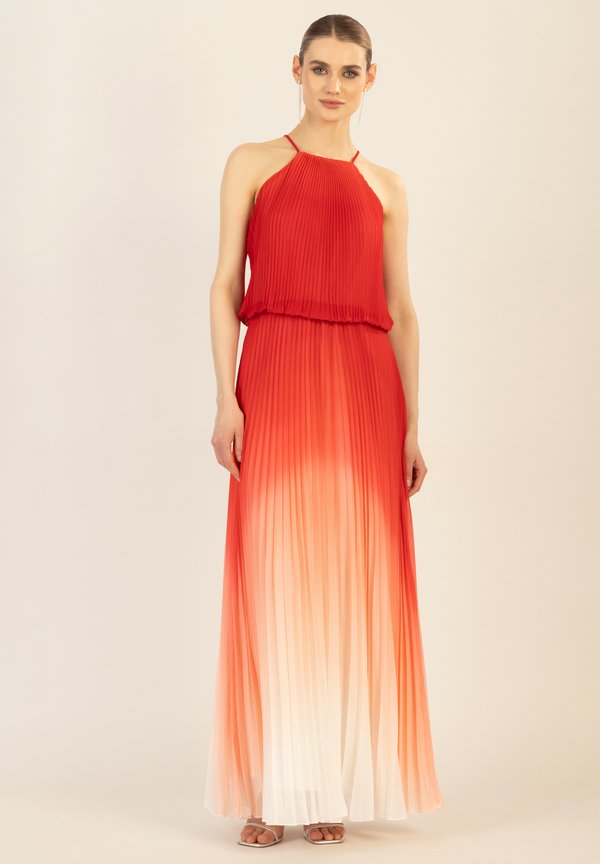 Maxikleid - rot multicolor