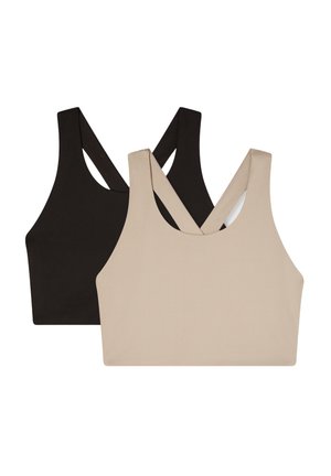 PACK OF  2   - Bustino - 1x Black, 1x Nude