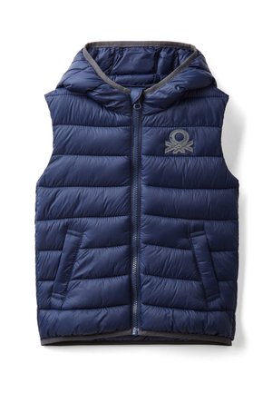United Colors of Benetton WITH HOOD - Chaleco - blue