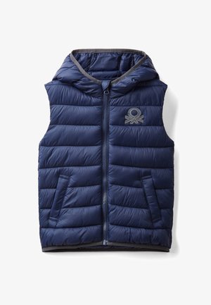 United Colors of Benetton WITH HOOD - Chaleco - blue