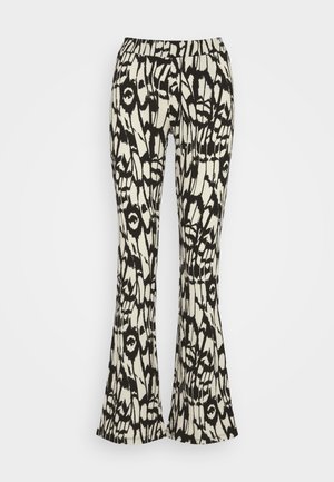 ONLY ONLGRID LUA FLARED PANT - Pantaloni - black