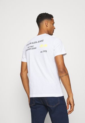 PALM PRINT GRAPHIC TEE UNISEX - T-shirt con stampa - white