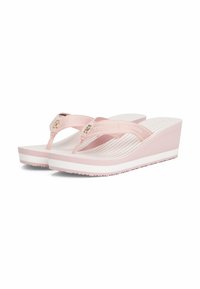 Tommy Hilfiger LOGO WEBBING - T-bar sandals - foggy pink