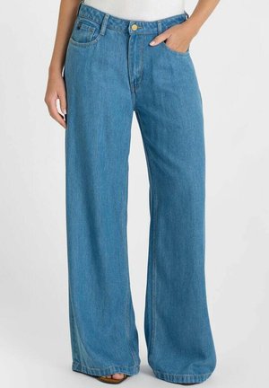 LARGE ZAZOU - Wide leg - bleu