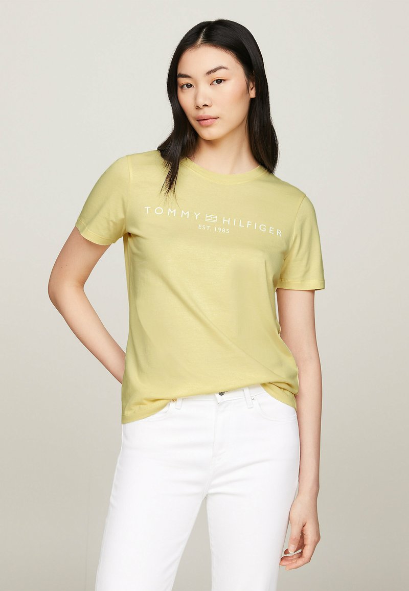 Tommy Hilfiger LOGO - Print T-shirt - lemon zest