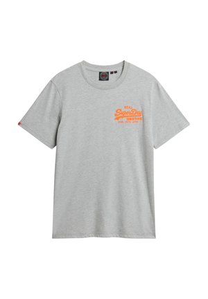 Superdry Print T-shirt - mid grey marl