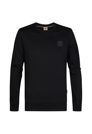 Petrol Industries, TEXTURED CREW NECK SWEATER FIELDSTONE - Sweater - deep black