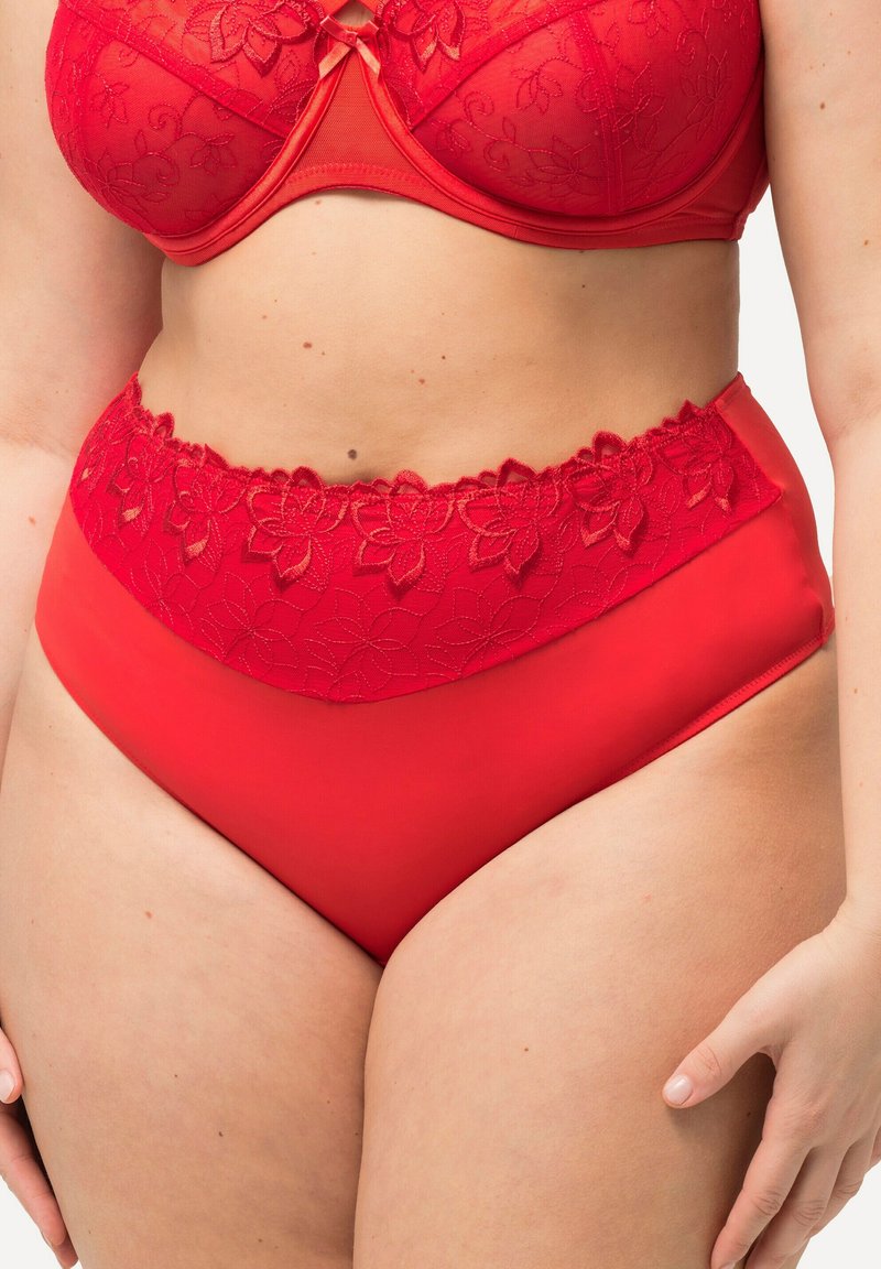 Ulla Popken COUVRANT, BRODÉ - String - neon red