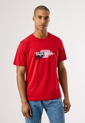 Pepe Jeans TREY TEE - T-shirt con stampa - rugby red