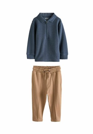 ZIP JOGGERS SET-REGULAR FIT - Püksid - navy tan