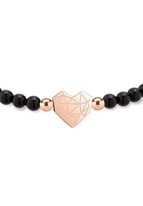 Liebeskind Berlin Bracciale Con Perline Tormalina Nera Per Donna - Acciaio Inossidabile Con Finitura Oro Rosa, 4 Mm, LJ-0201-B-04 - 3