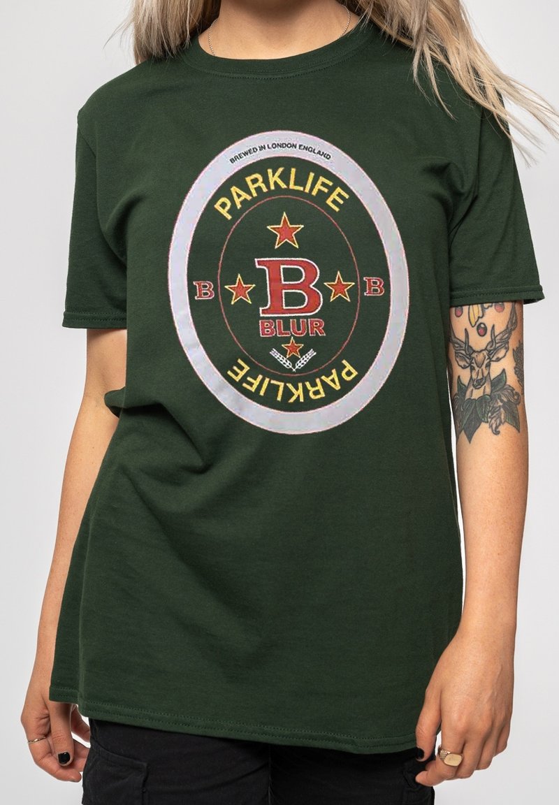 Paradiso Clothing BLUR PARKLIFE BEERMAT UNISEX - Print T-shirt - green