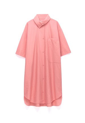ADOLFO DOMINGUEZ, ADOLFO DOMINGUEZ ASYMMETRIC SPREAD COLLAR SHIRT DRESS ASYMMETRIC SPREAD COLLAR SHIRT DRESS - Shirt dress - pink