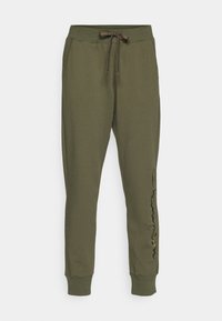 ICONS CUFF PANTS LARGE LOGO - Treniņtērpa apakšdaļas - dark green
