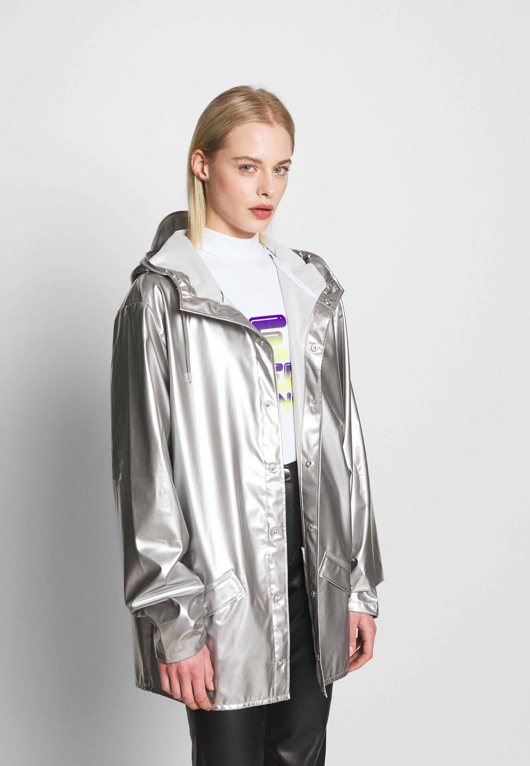 silver waterproof jacket