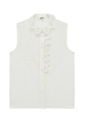Koton, BRODERIE SLEEVELESS SHIRT . - Overhemdblouse - off-white