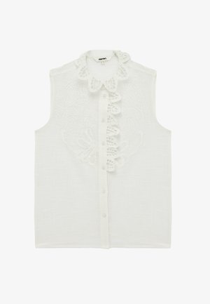 Koton, BRODERIE SLEEVELESS SHIRT . - Overhemdblouse - off-white