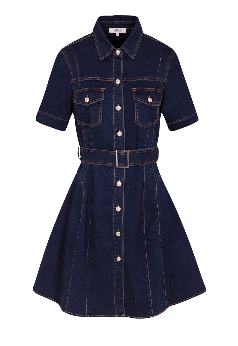 blue bow maternity dress Suzanne Denim Drop Waist Maxi Dress | Women's Clothing main image 1
