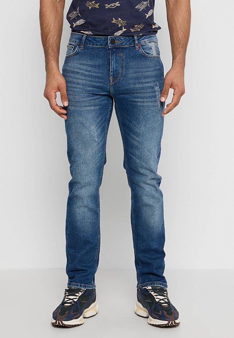 Desigual Straight leg jeans donkerblauw