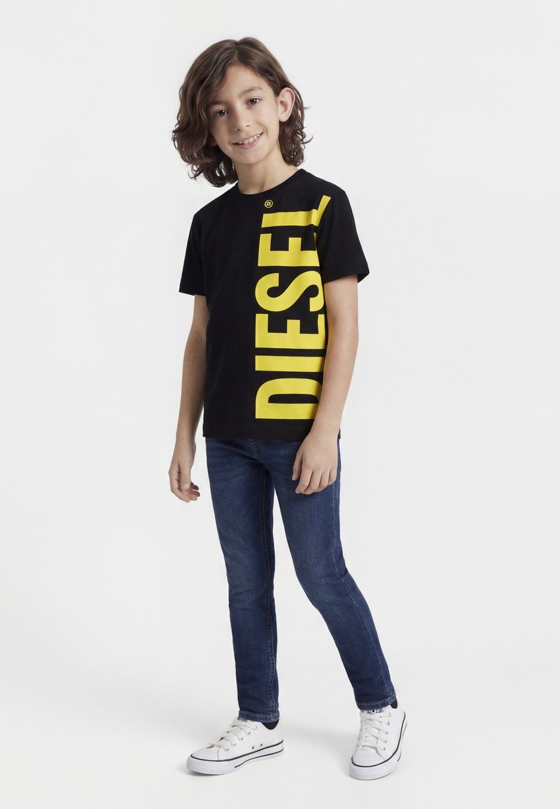 T-shirt Diesel Garçon - Style Rétro - Taille 14 Ans - Bleu - Occasion Très Bon État
