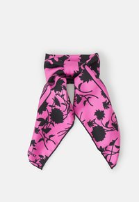 Versace FOULARD ORGANIC FLORAL SILHOUETTE - Fulár - black/pink/čierna ...