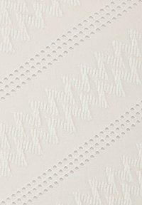 Textured fabric in off-white with raised pattern resembling X shapes and subtle dotted lines, creating a dimensional effect.