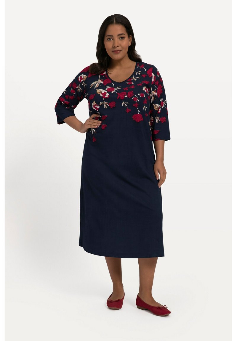 Ulla Popken Sukienka z dżerseju/granatowy - Zalando.pl