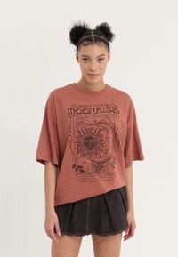 Even&Odd - T-shirts print - brown Miniaturebillede 1