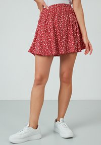 LELA - REGULAR FIT - A-line skirt - red white Thumbnail Image 1