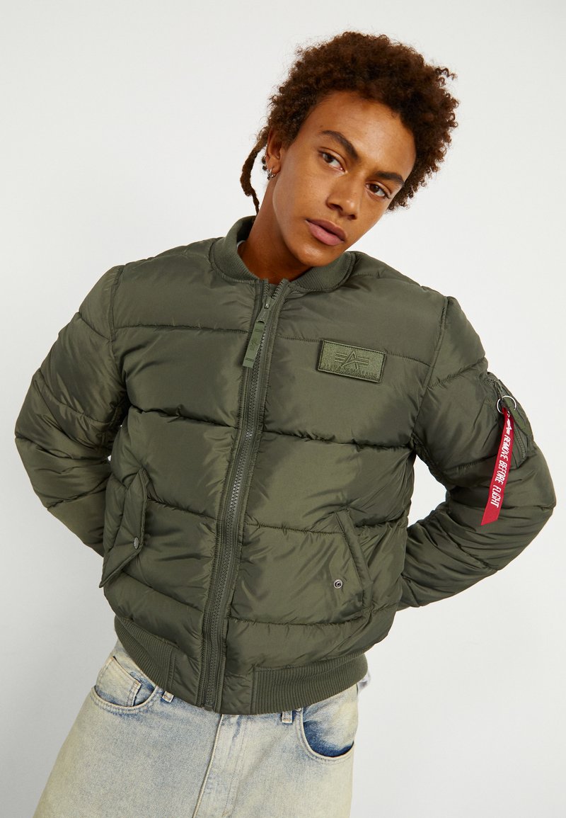 Alpha Industries MA-1 PUFFER BOMBER - Bombejakke - dark olive ...