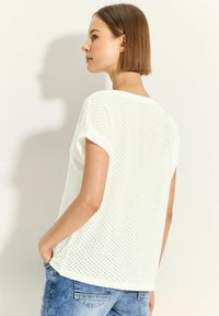 Cecil AJOUR  - T-shirts basic - weiß