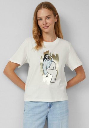 s.Oliver T-Shirt print - creme