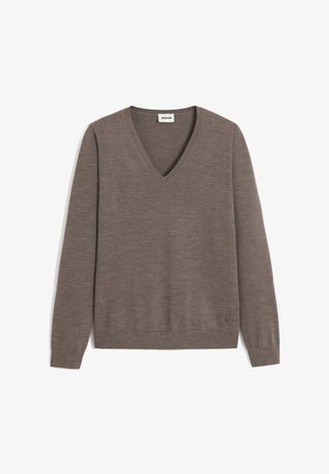 Rodier V-NECK - Strickpullover - taupe